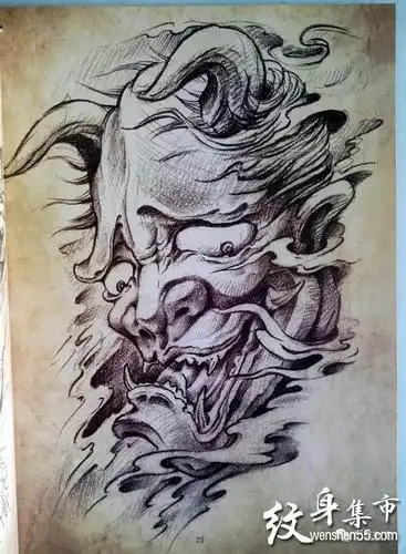 般若纹身般若纹身手稿般若纹身手稿图案