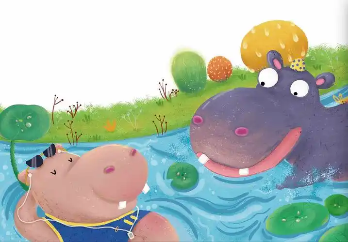 小河马|插画|儿童插画|骑车去巴黎 - 原创作品 - 站酷 (zcool)