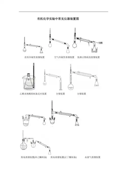 有机化学实验中常见仪器装置图