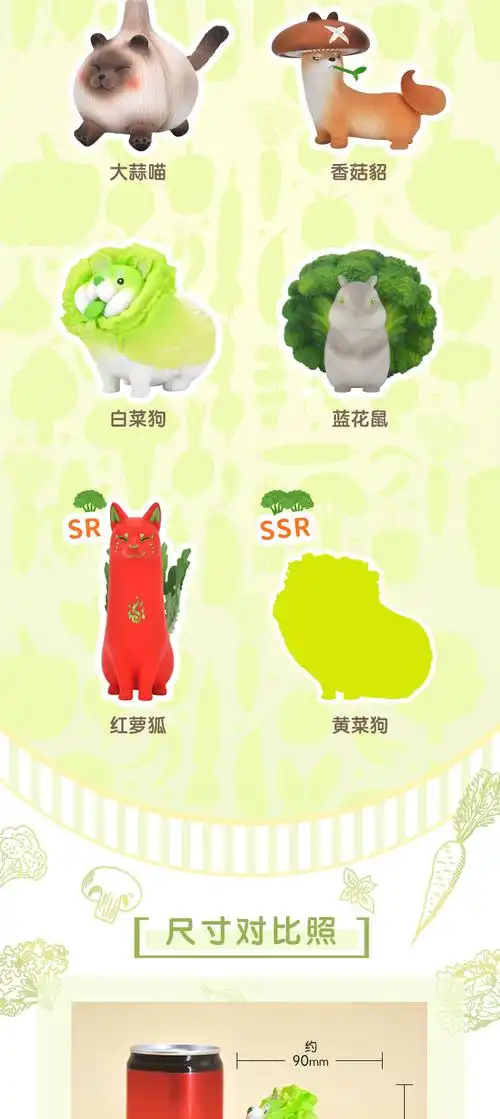 蔬菜精灵盲盒现货dodowo朵朵窝蔬菜精灵系列盲盒菜狗可爱少女心公仔潮