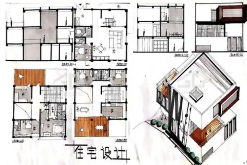 快题解题评图01滑动住宅设计