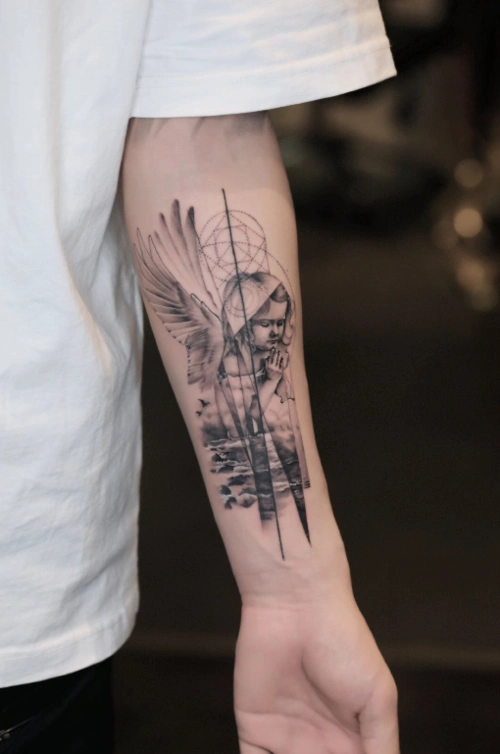 2021最新天使纹身图案大全12