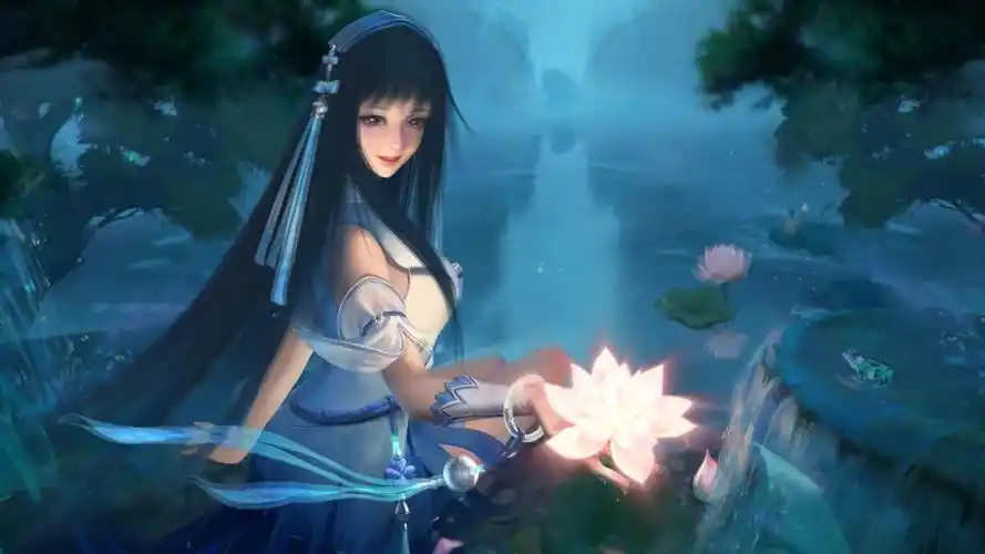 王志荣耀里的西施动态壁纸预览,机器不行渲染不出来,只能用预览录像了