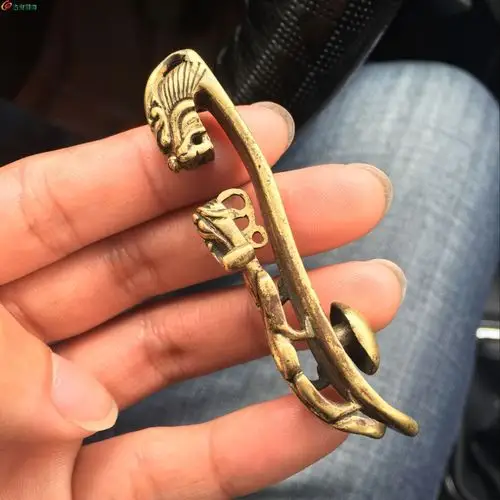 明代.苍龙教子 望子成龙 铜鎏金带钩!