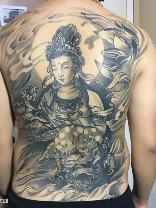 文殊菩萨_纹身图案手稿图片_毕维生的纹身作品集