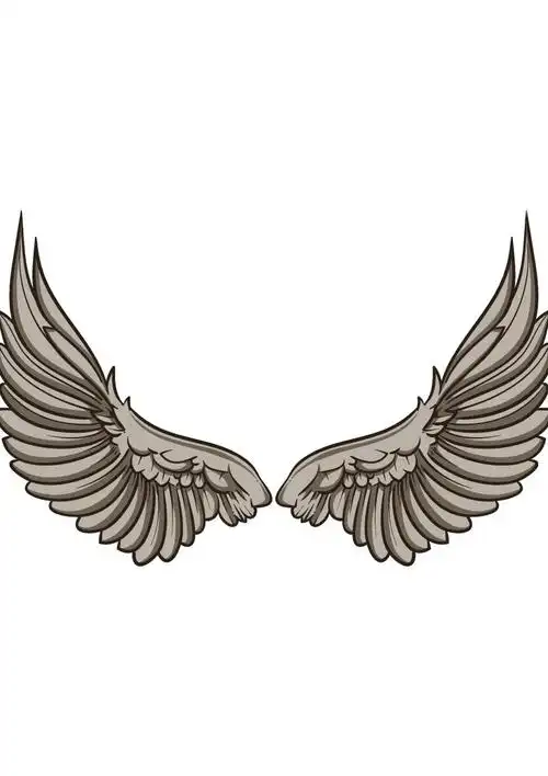 手绘机械翅膀矢量插图图片-矢量手绘机械翅膀插图素材-高清图片-摄影