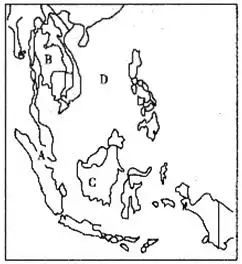 读东南亚示意图,完成下列问题.