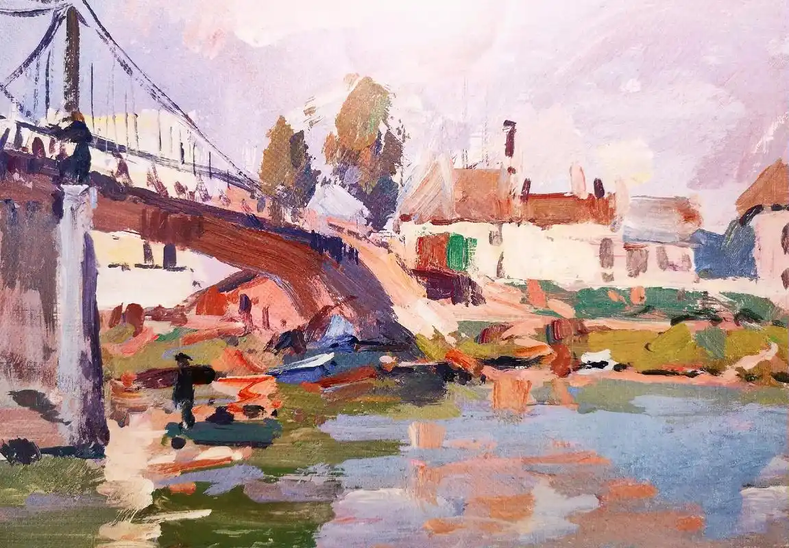 马卡龙的天空~#色彩 #水粉 #风景画 #画画 #美术生 @ - 抖音