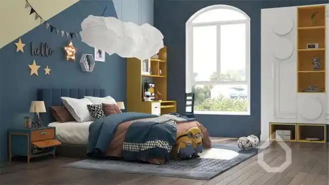 艺术漆背景墙蔻帝打造儿童房艺术涂料墙面