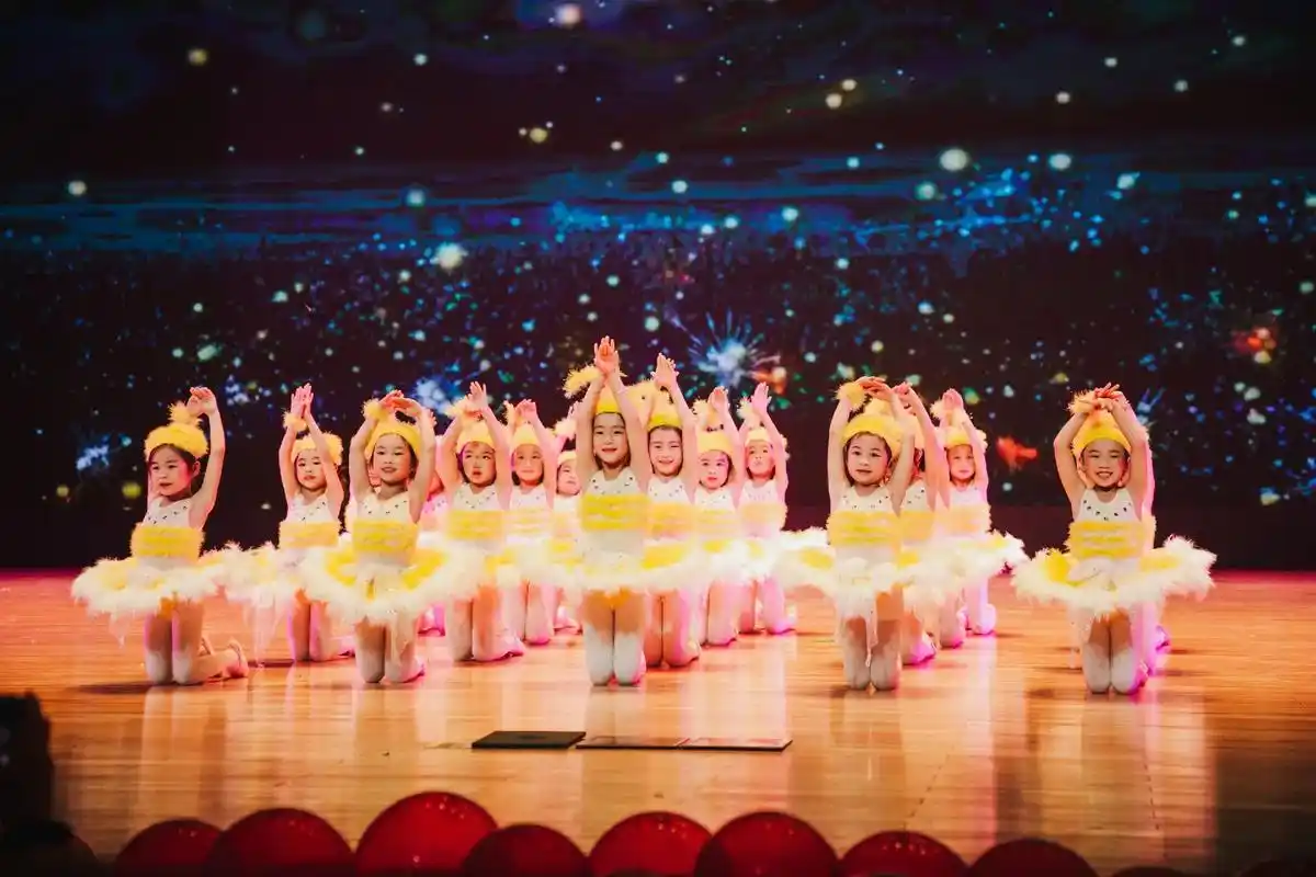 幼儿园元旦晚会小鸭子的梦 #演出现场拍摄 #学舞蹈的女孩 - 抖音