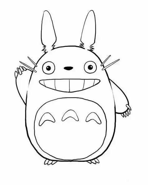 龙猫图片大全 简笔画 卡通 龙猫的卡通简笔画