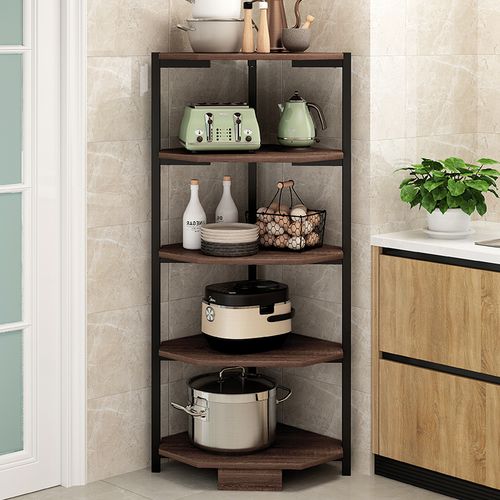 厨房落地置物架转角三角架收纳多层客厅角落墙角厨房置物架