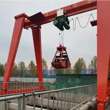 厂家现货抓斗门式起重机10吨mh型电动葫芦箱式单梁门式抓斗龙门吊