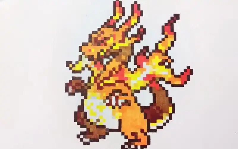 大家新年快乐呀,久等了,挑战画完宝可梦全图鉴(像素版)第一世代快要