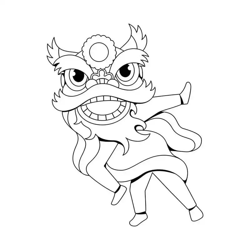 舞狮怎么画霸气又简单