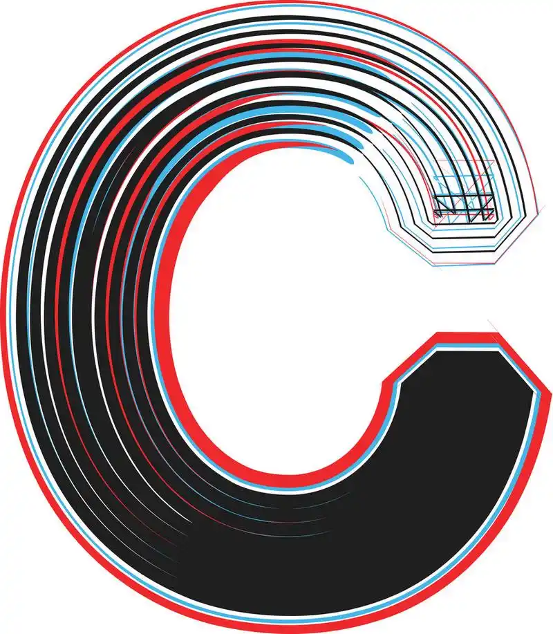 字体的插图字母 c