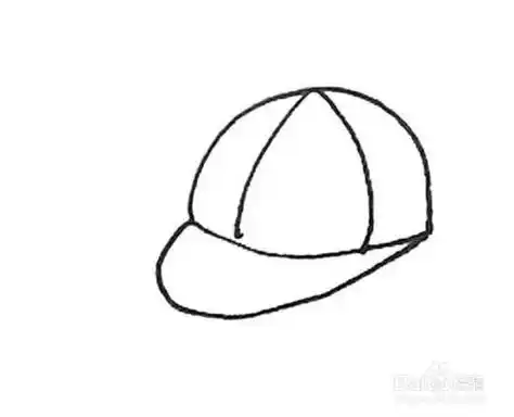 画鸭舌帽儿童卡通简笔画教程