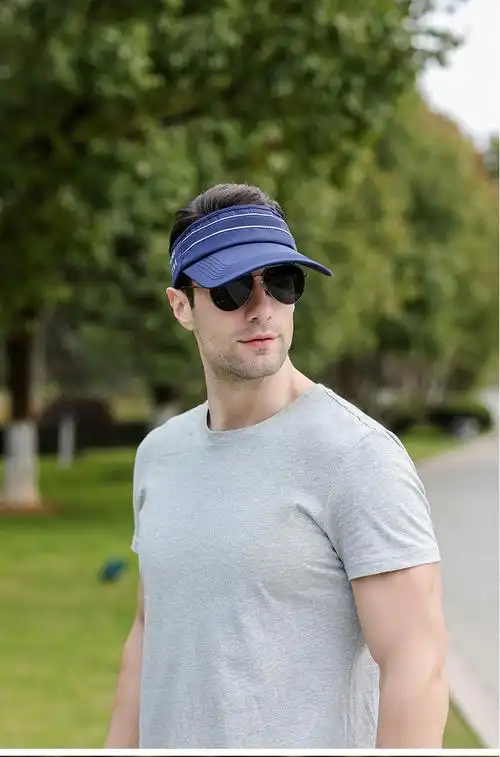 遮阳帽男士帽子夏季骑行户外钓鱼空顶凉帽可伸缩大檐韩版潮太阳帽男