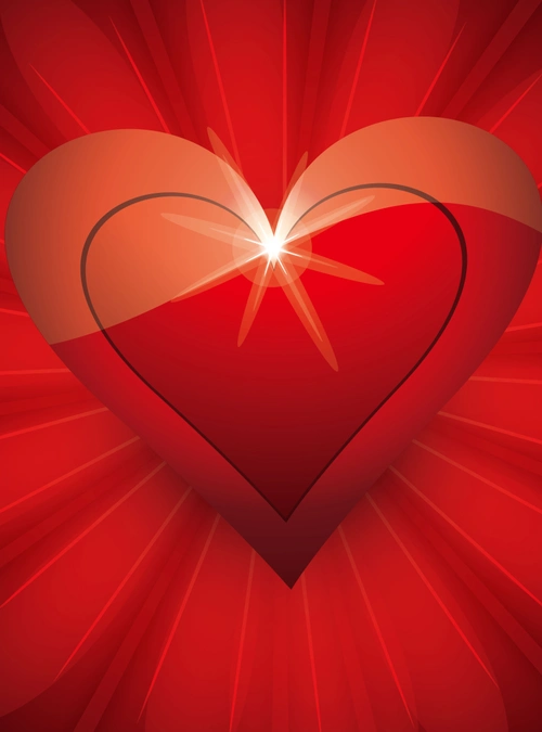 红色爱心背景