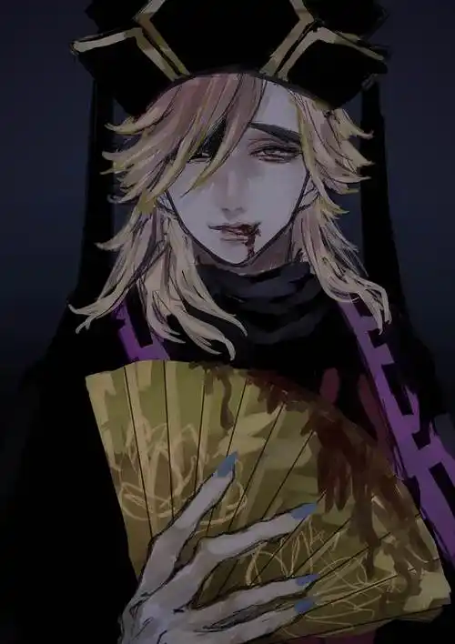 童磨砂糖薬的鬼灭之刃插画图片