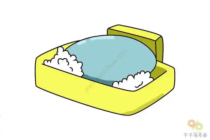 风铃简笔画肥皂简笔画素材洗衣必备的肥皂简笔画粉红刷子和香皂简笔画