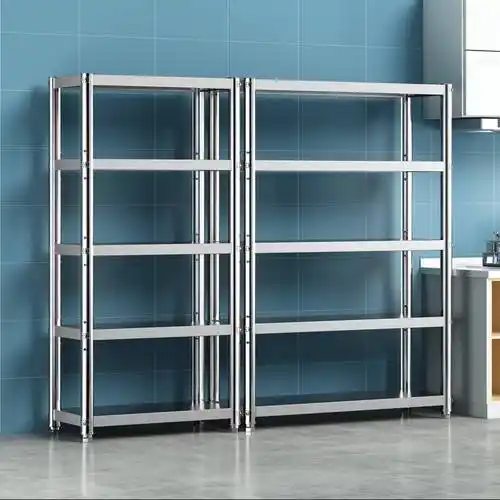 宜厨纳 不锈钢厨房置物架落地多层货架储物架微波炉厨房架家用客厅