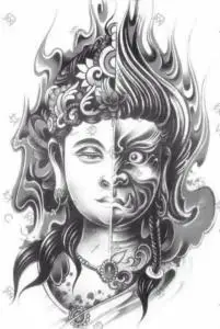 半魔半佛斗战胜佛简笔画