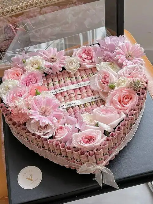 秦皇岛花店有钱花现金花盒