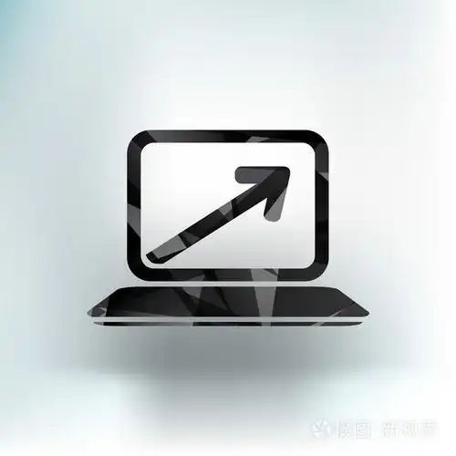 笔记本电脑向上的箭头从空白屏幕