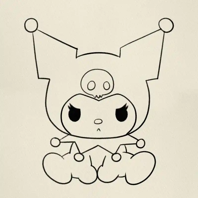 库洛米简笔画‖(30) #简笔画教程# #简笔画# #画个简笔画# #可爱简笔