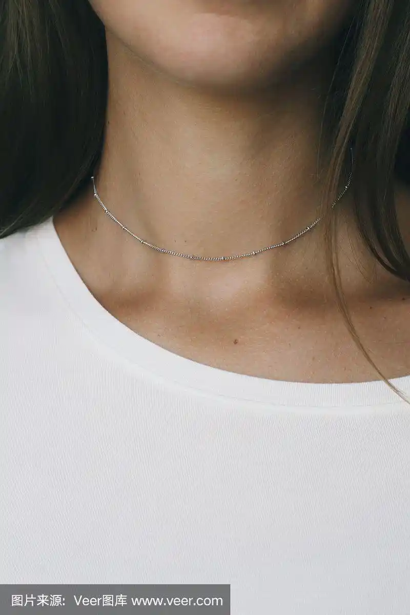 特写,深情的,女性,颈,传统