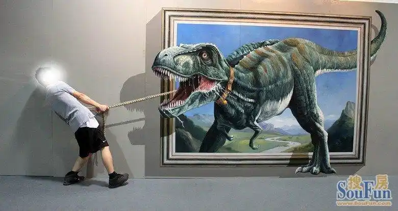 3d艺术起源于国外,是一种街头先锋艺术的表现形式,画面运用光学原理