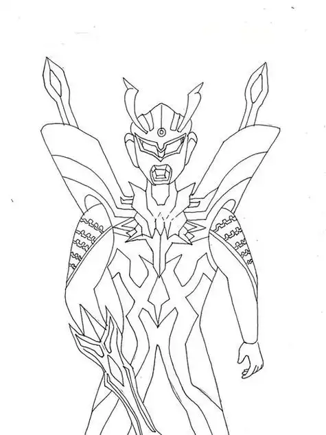 笔画人文绘画画了一下午的赛罗奥特曼简笔画线描简笔画奥特曼无限赛