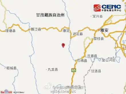 四川甘孜州泸定县发生38级地震震源深度12千米