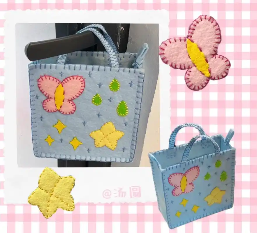 原创不织布手作包包.突然想起来小🍠几个月前的笔记,图纸在( - 抖音