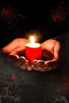 黑色手捧蜡烛国家公祭日南京大屠杀国家公祭日海报背景