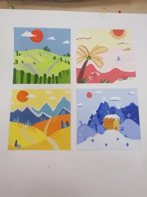 色彩构成春夏秋冬