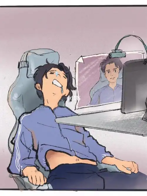 当代家里蹲大学生上课日常