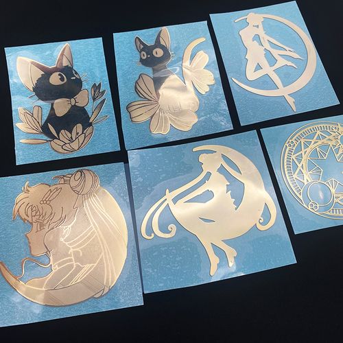 美少女战士贴纸手机壳笔记本电脑装饰金属贴水冰月动漫不干胶车贴