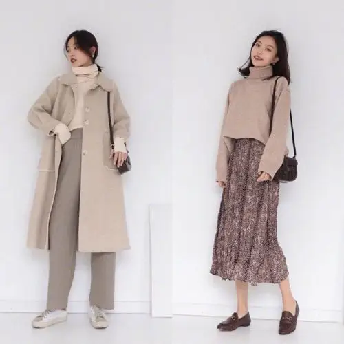 秋冬莫兰迪色系穿搭示范温柔与优雅并存减龄又很有质感