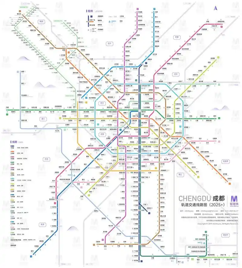 成都地铁线路图 带你了解更加清晰的成都 最近有很多朋友不清楚成都