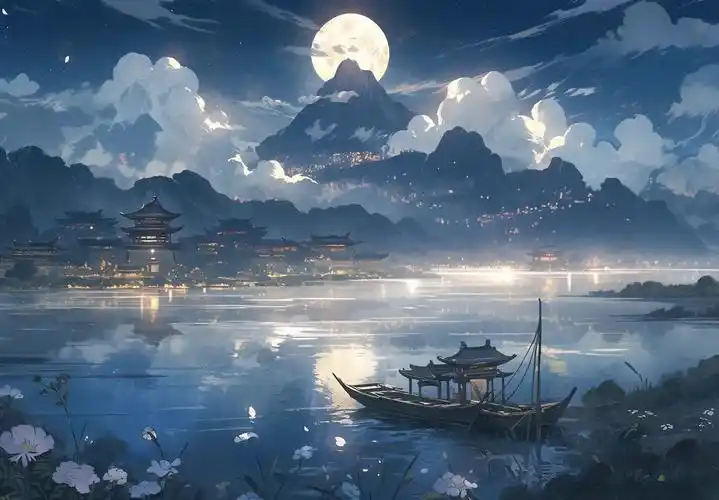 春江花月夜.鸿雁长飞光不度,鱼龙潜跃水成文#唯美意境 #风景 - 抖音