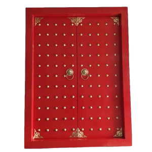 实木红漆大门双开进户门寺庙农村院子古建木门祠堂别墅庭院朱漆门