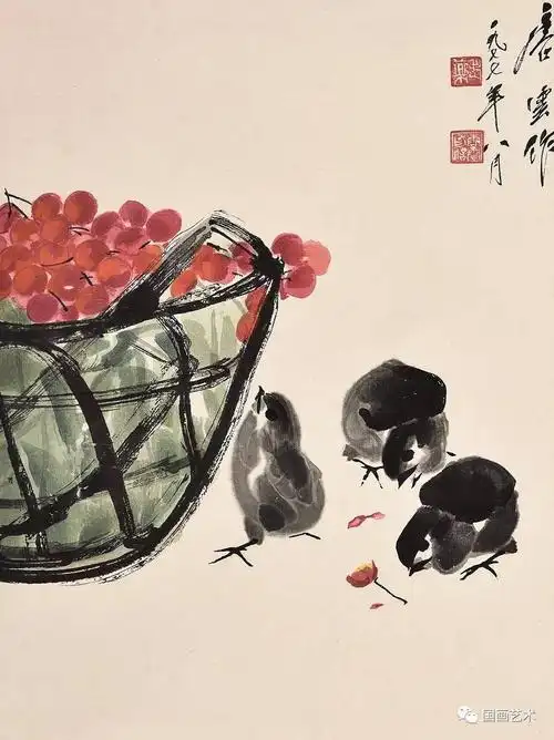 唐云画小鸡好可爱