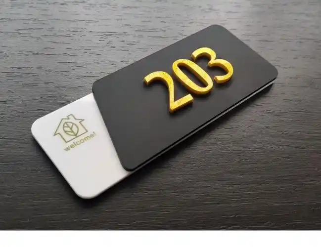 亚克力门牌定制住宅门牌号码牌家用门牌号酒店宾馆包厢标识牌创意设计