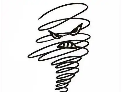 龙卷风 #简笔画 #创意美术 龙卷风是怎么走路的?#儿童画 #一起学画画