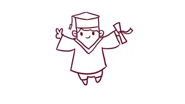 毕业的简笔画怎么画毕业简笔画步骤