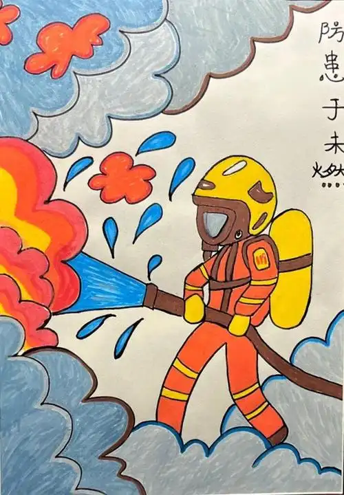 消防宣传月 | 嘉峪关市"童画消防"主题绘画展优秀作品展播(一)