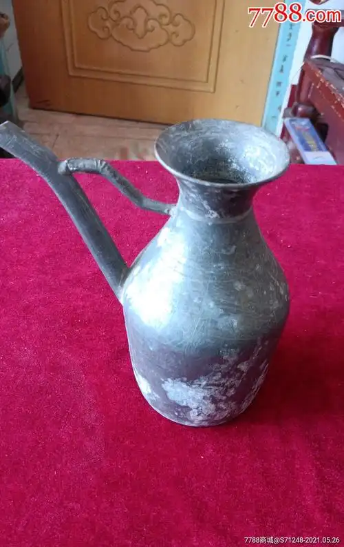 晚清民国老锡酒壶一把张天顺造