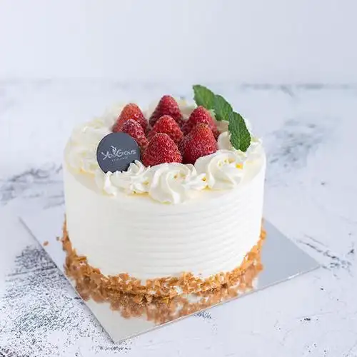 4寸mini雪顶草莓蛋糕